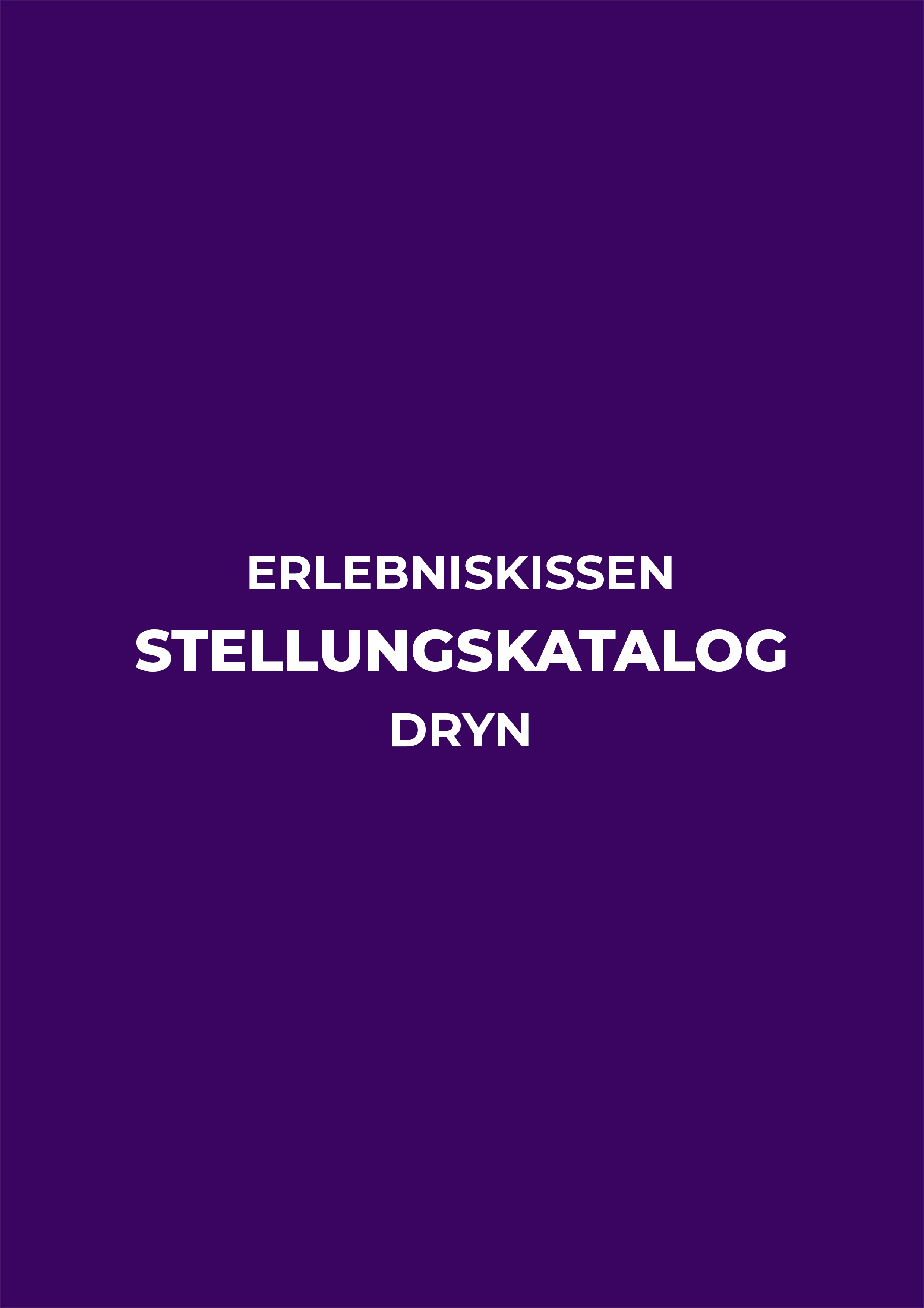Erlebniskissen Stellungskatalog